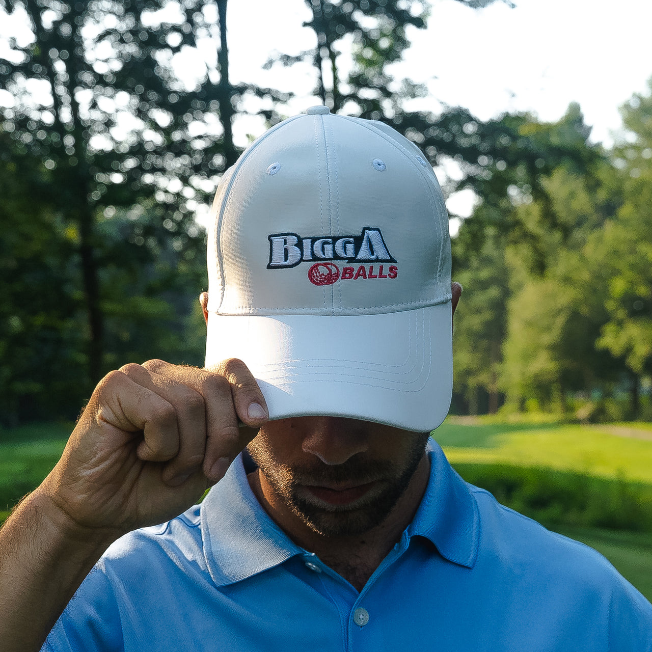 Bigga Balls Golf Hat - White