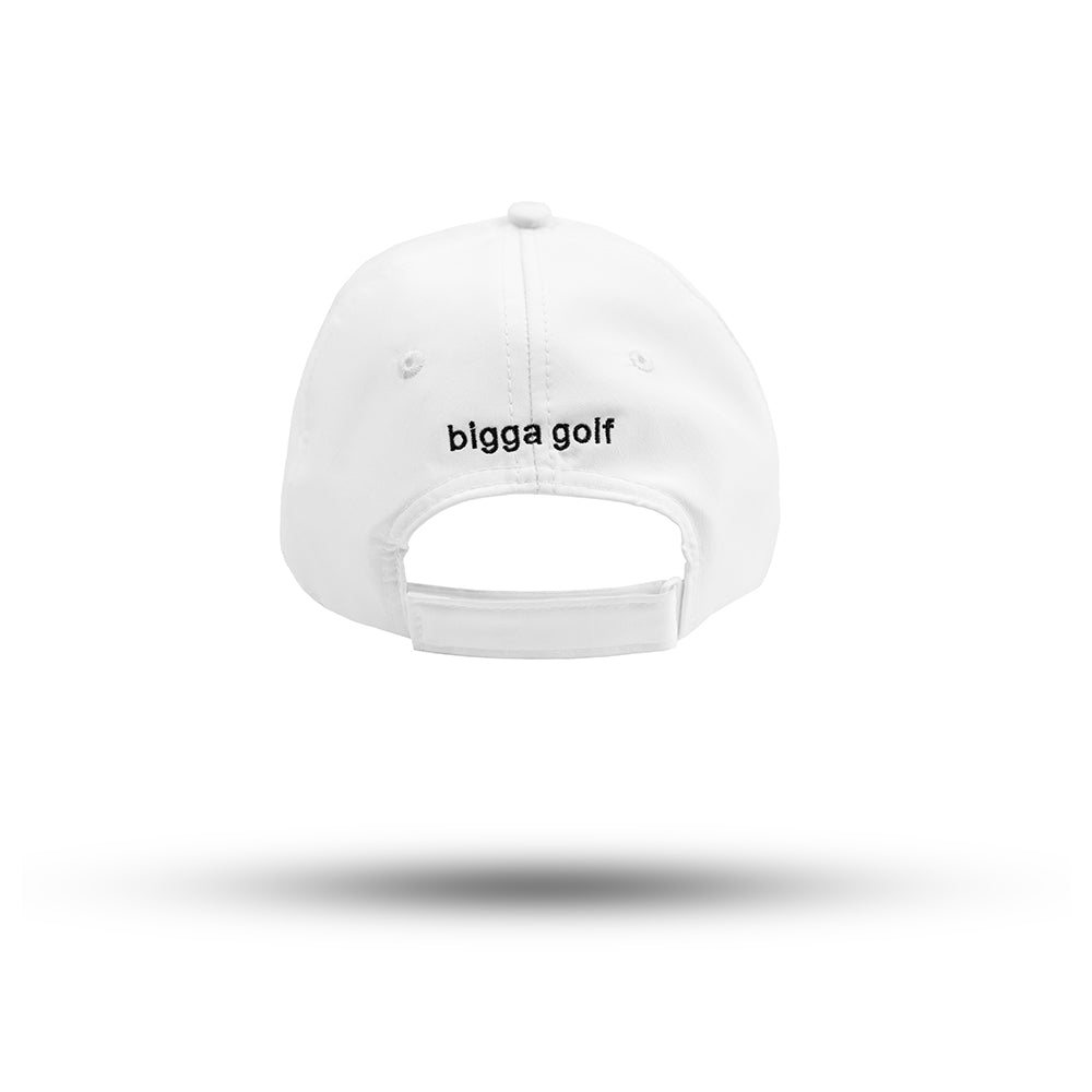 bigga balls white golf hat back