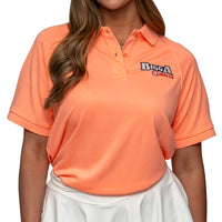 Thumbnail for Bigga Balls Women's Golf Polo in Solid Coral Splash